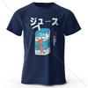 Japanese Soda Pop Anime Printed 100% Cotton T-Shirt, Ultra Soft Round Neck Short Sleeve Tee for Men & Women
