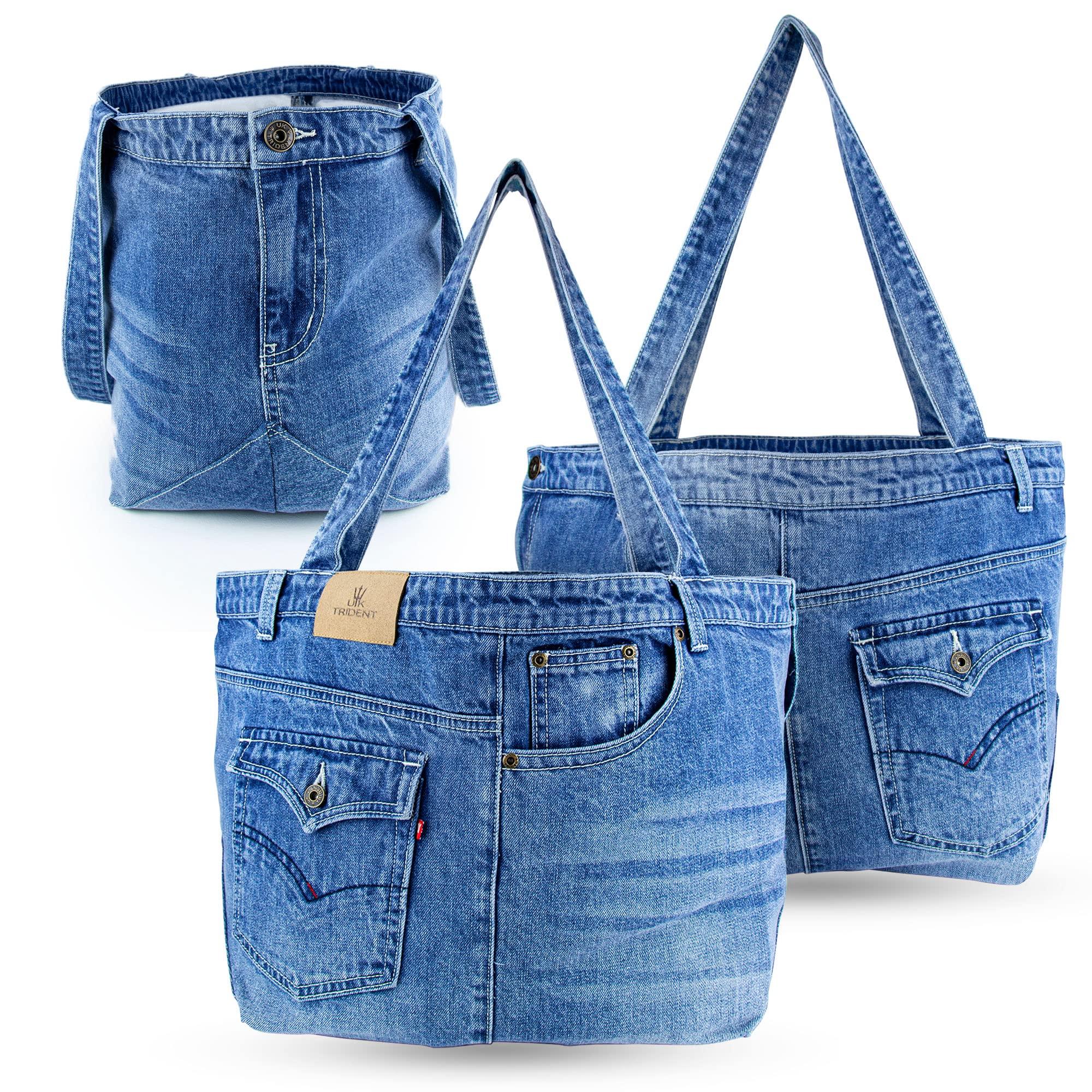

Велика плечова сумка-тоут з деніму UK Trident для жінок, сумка, місткість, сумка для мами, тоут, джинсовий