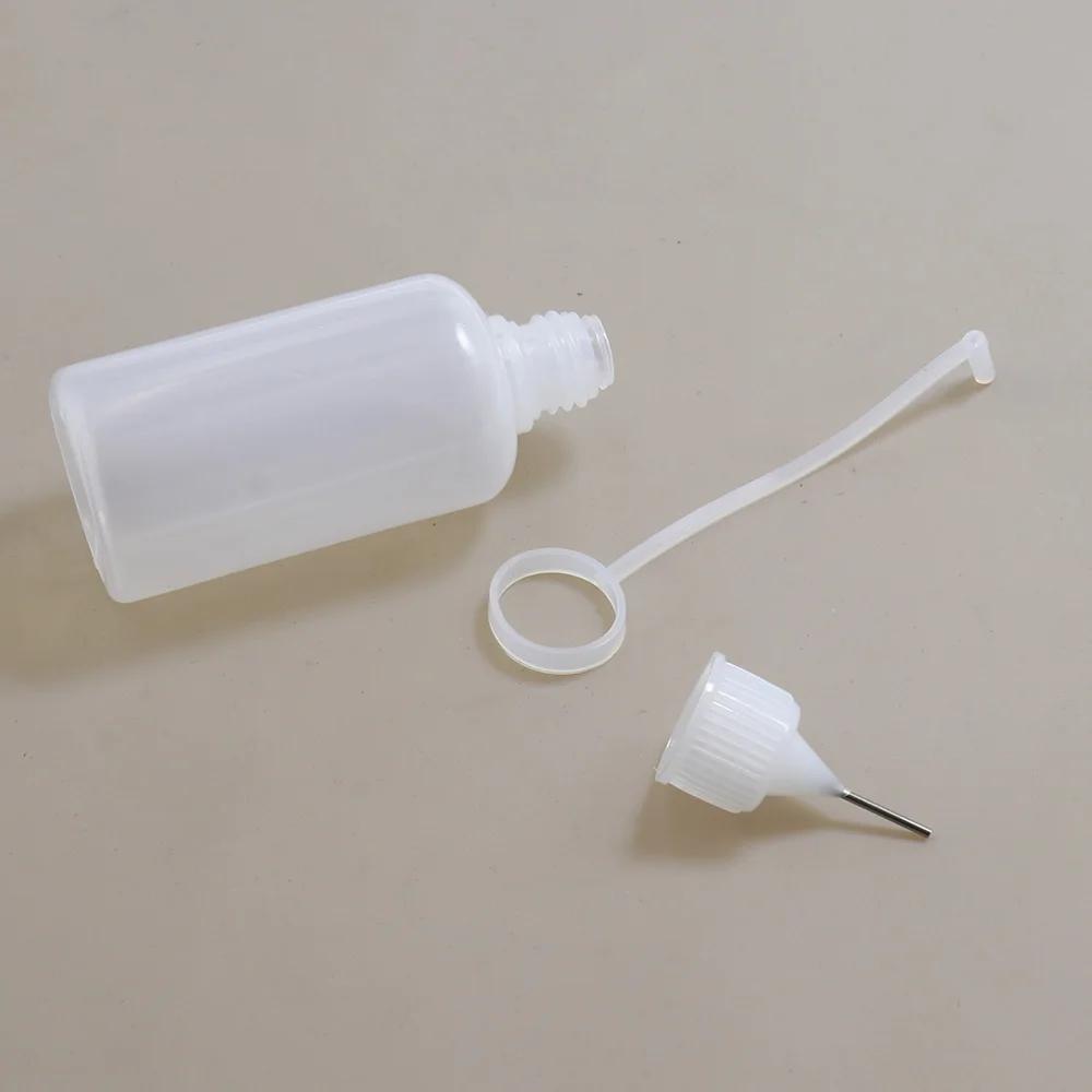 5ml 10ml 15ml 30ml 50ml 100ml 120ml Sticlă din Plastic PE Reumplabilă cu Picurător, Tip Aplicator Squeezable cu Capace cu Vârf Ac Pentru Lipici
