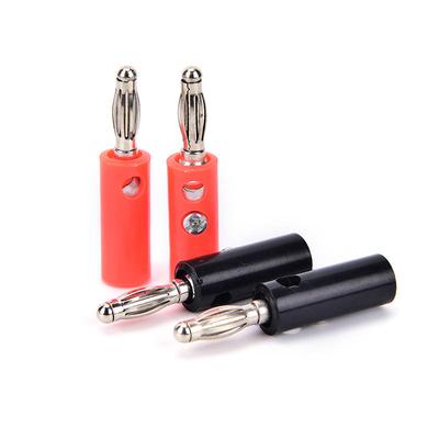 10pcs/set Portable Banana Plug Banana Connector Plugs General 4mm Nickel Plated