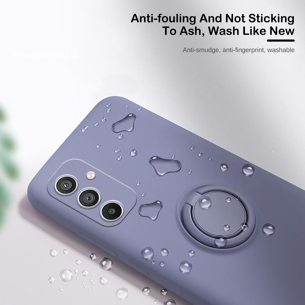 Liquid Silicone Phone Cases For Samsung A56 A16 A36 A26 A55 A15 A35 A54 A34 A14 A53 A52S Magnetic Ring Holder Cover With Lanyard