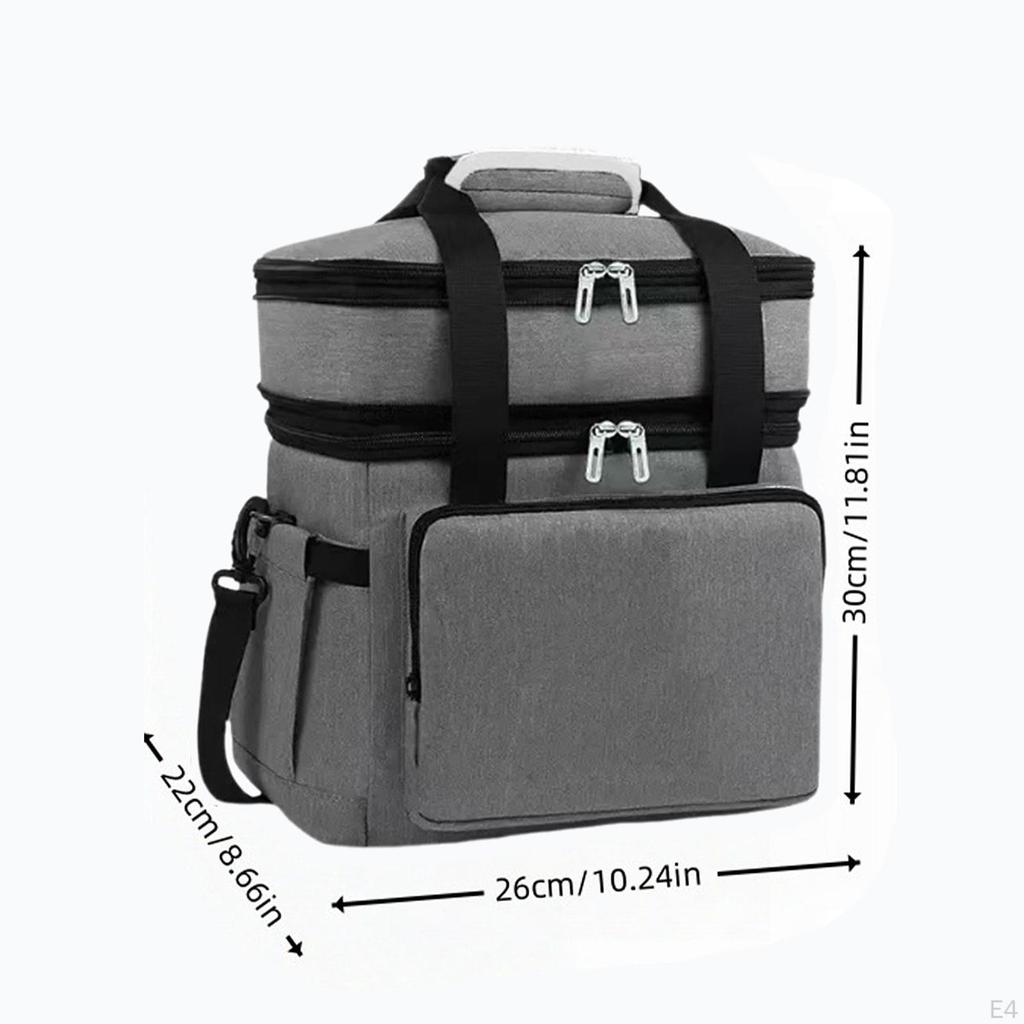 With Handle Food Shoulder Strap Portable Picnic Bag Lunch Tote for Working Fishing Travel Gym