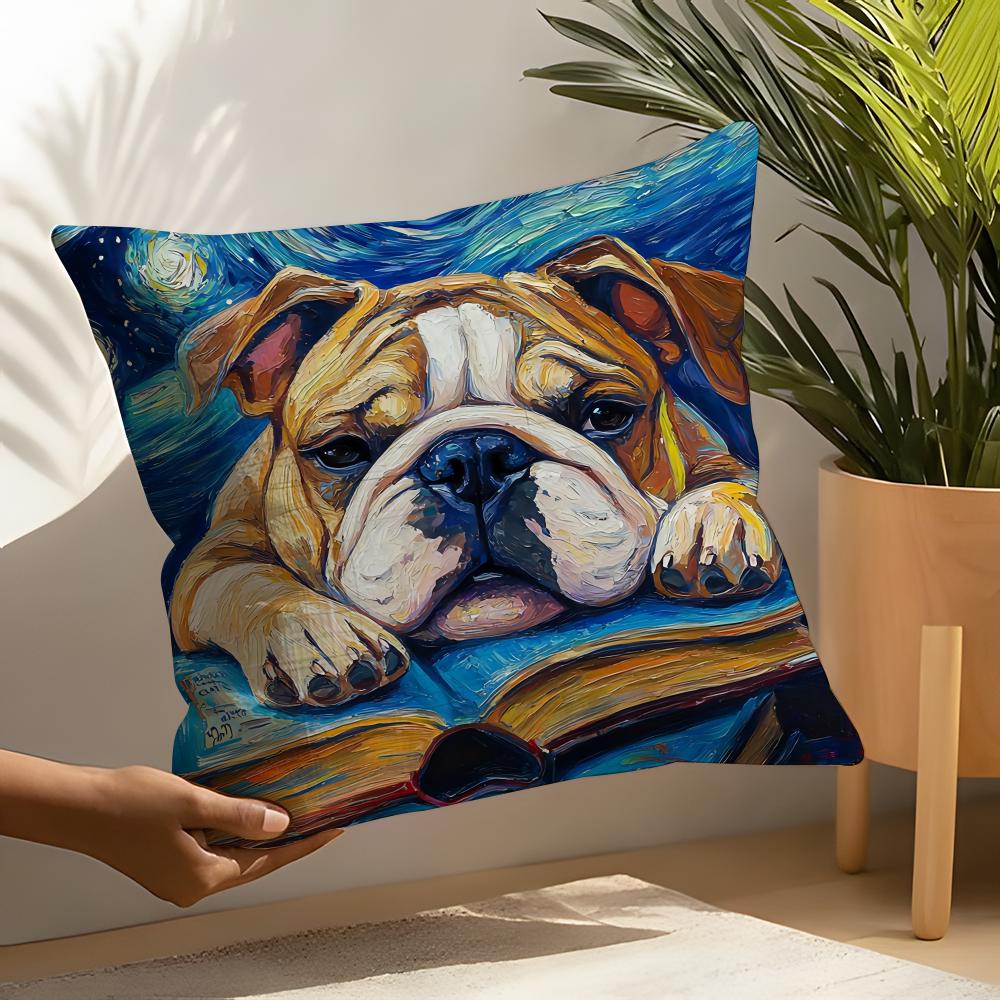 Catoon Starry Sky Dog Pillow Case Home Living Room Decoration Linen Pillow Cases Cushion Cover