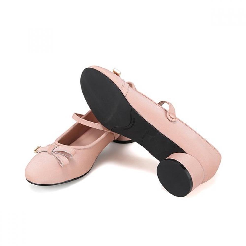 Barbara Leather Round Ribbon Mary Jane Pumps 3.5cm 2colors Bbj116