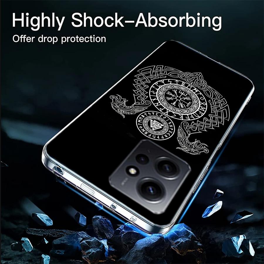Nordic Norse Phone Case For Redmi Note 14 15 Pro 5G 13 12 Pro Plus 11 11T 11E 11S 10 Pro 10S 9 9S Cover Cell Clear TPU Capa Comp