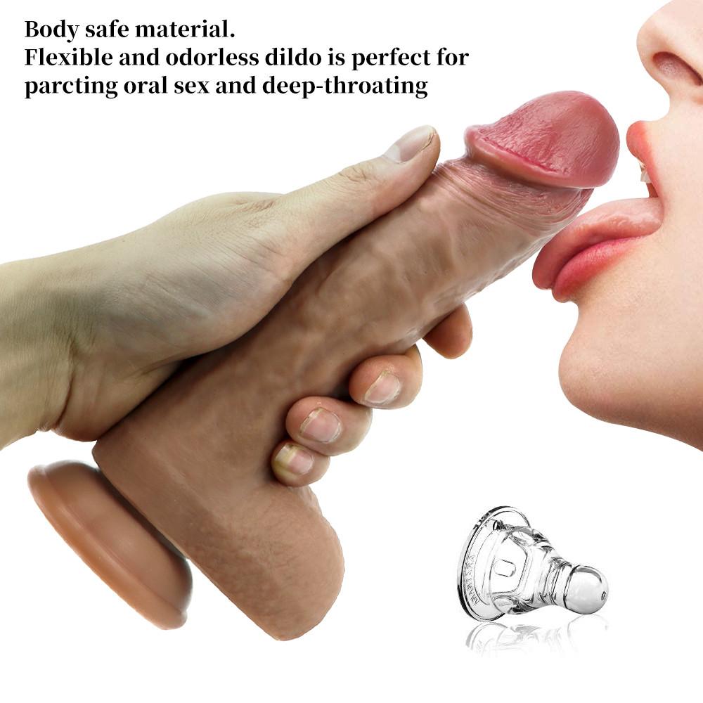 Female Masturbator Simulation Penis Sex Appliance Super Soft Silicone Fake Penis Extra Thick Adult Products