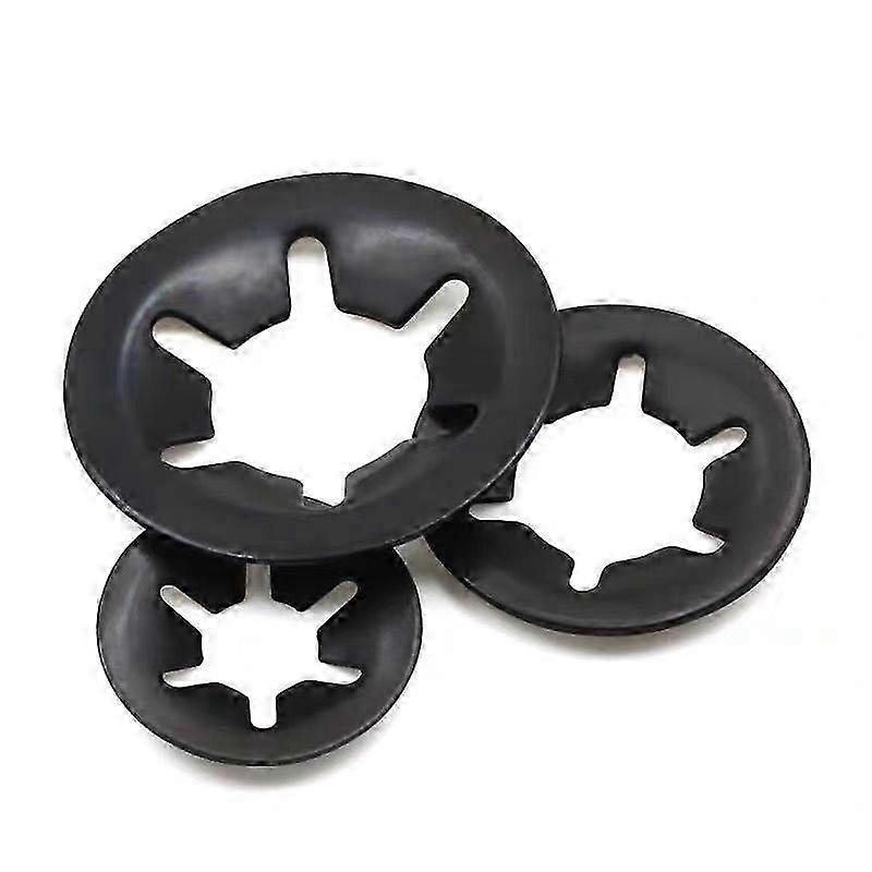 M3 X 9mm Lock Washer Internal Locking Washer Star Tooth Black 100pcs-Good