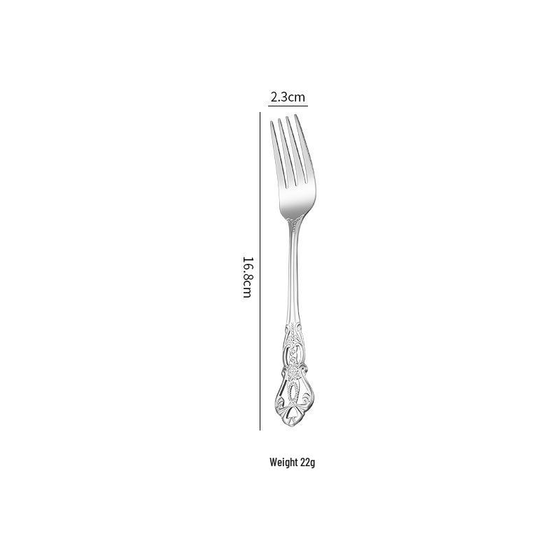 

Royal Court Retro Embossed Stainless Steel Cutlery Set - 5-Piece (Knife, Fork, Spoon)