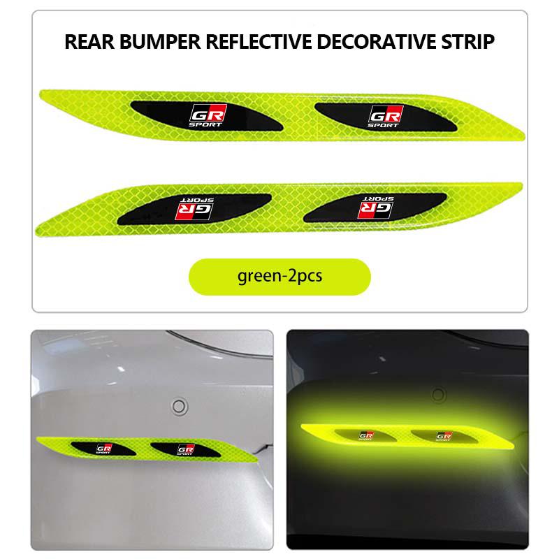

Car Reflective Sticker Bumper Trunk Safety Warning Reflector Stickers Strip For Toyota Crown GR Corolla YARIS Auris C-HR Hilux