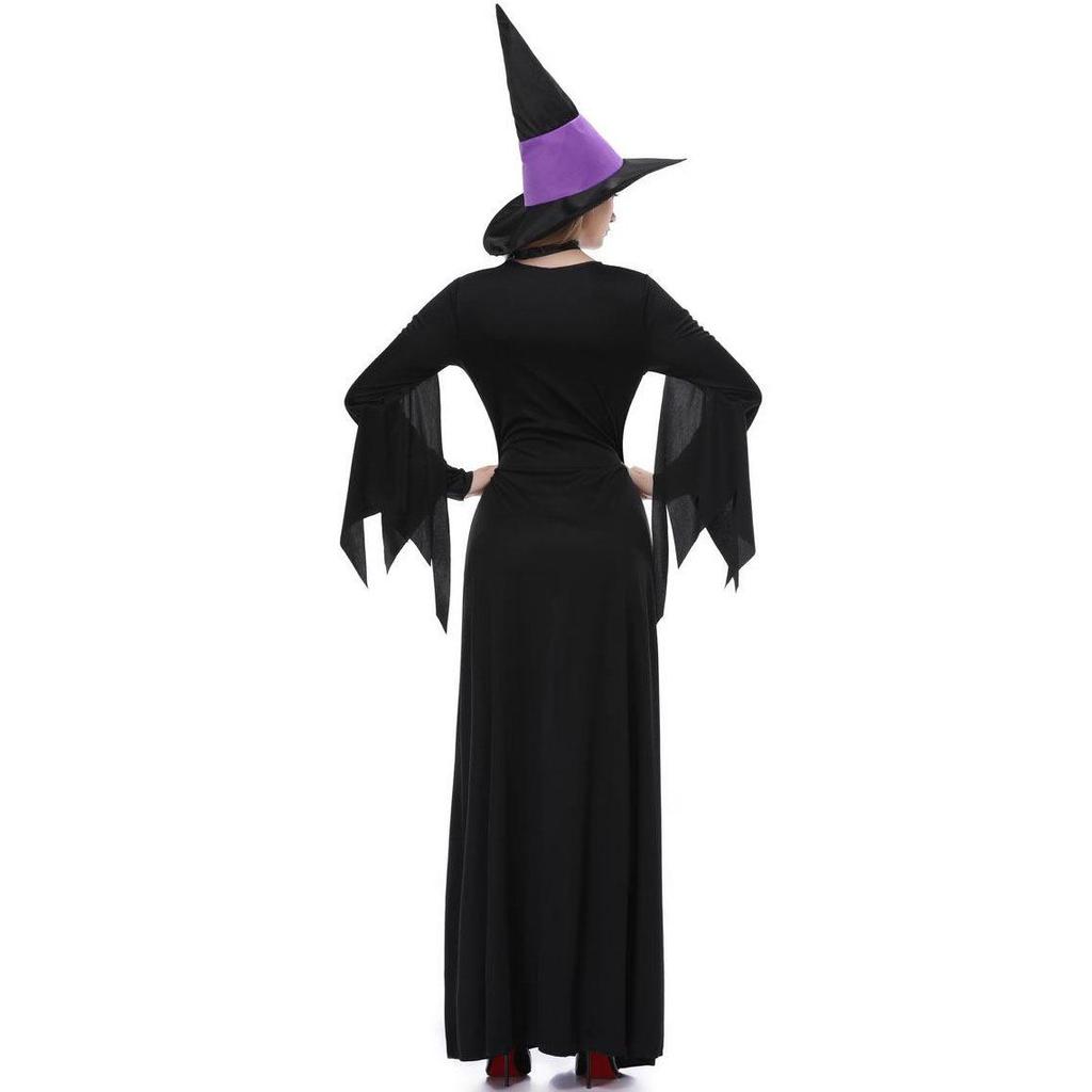 Women's Halloween Witch Costume - Purple Vampire Masquerade Dress (S-XXL)