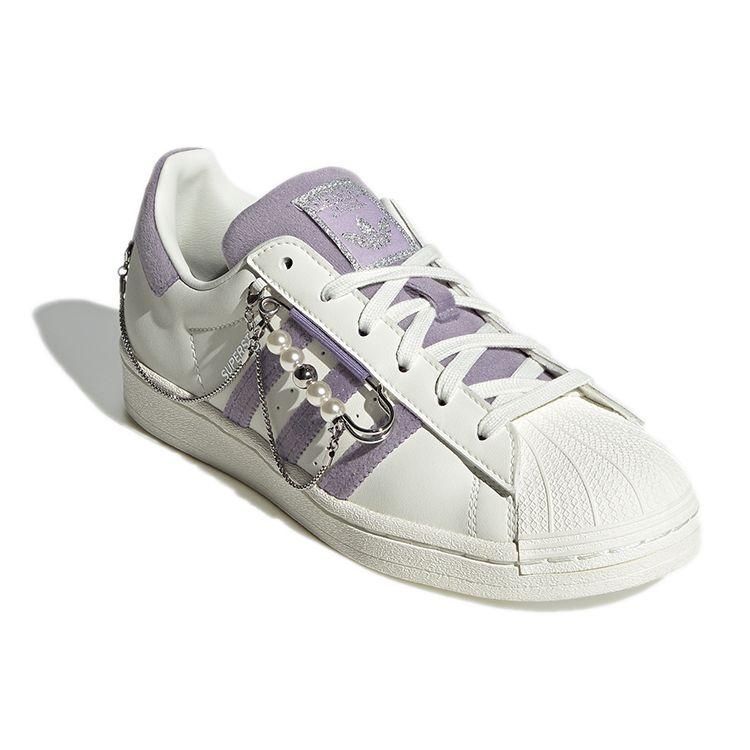 Adidas Originals Superstar Low Top Sneakers Women Sneakers White Purple GZ3389