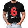 Men's Fashion Printed Round Neck Short Sleeve T-Shirt Pullover Top
