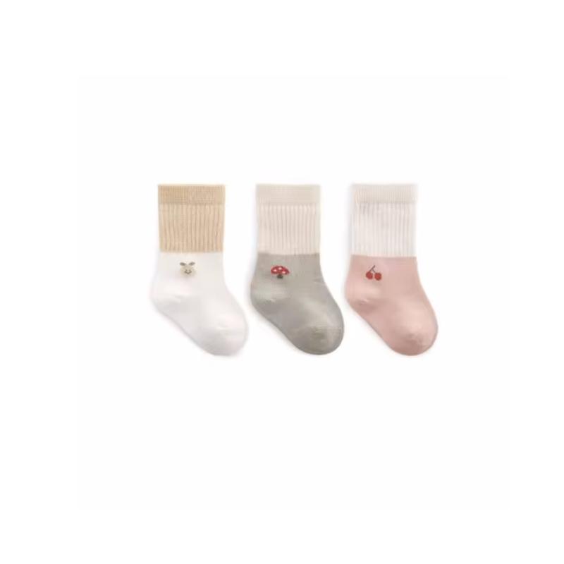 3 Paare/Set Neugeborenen-Babysocken für Mädchen Jungen Frühling Sommer Säugling Mädchen Junge Kleinkind Kurze Socke 0-5 Jahre Kindersocken