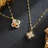 Versatile Four-Leaf Clover Rotating Pendant Necklace - High-End Influencer Style