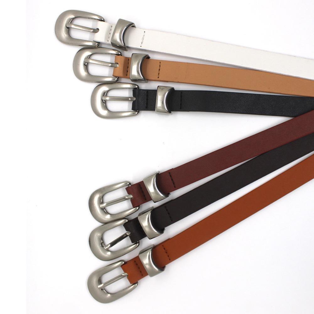 Korean Silver Buckle Belt Retro Waist Decoration Fashion Trouser Belt  Girl