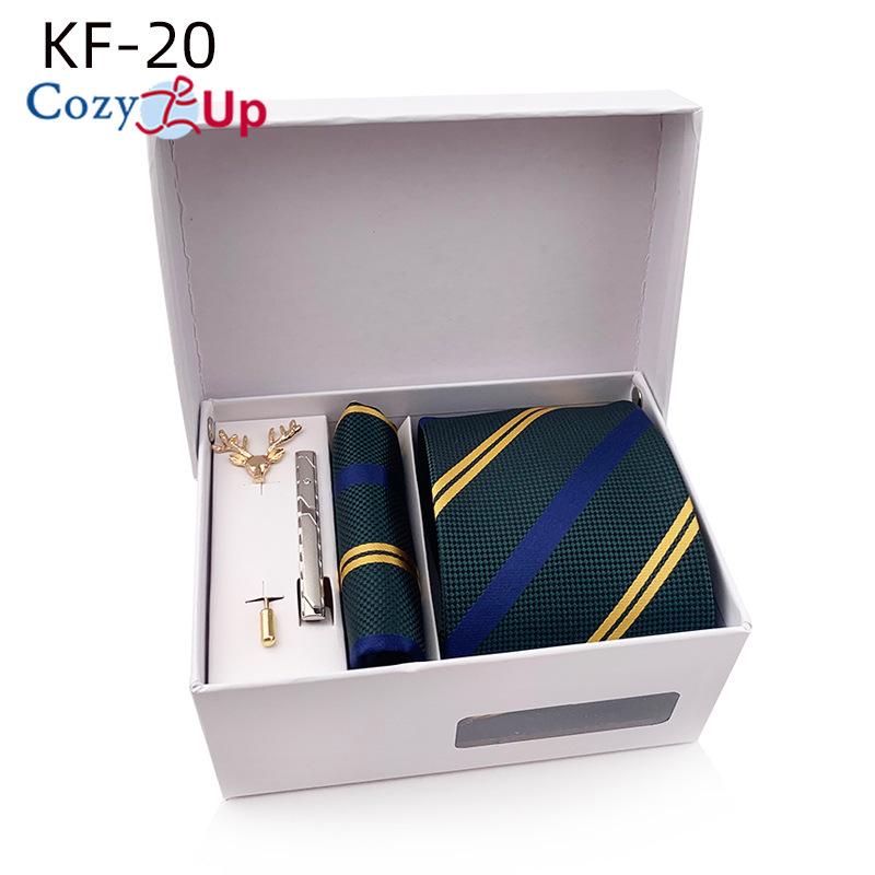 

Затишний набір із 5 предметів, чоловіча краватка з пейслі, включаючи краватку, квадратний шарф, манжета, затискач для краватки, подарункова коробка