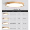 Nordische LED Deckenleuchte Ultradünn Holz Minimalistisch LED Paneele Deckenleuchte Modernes Wohnzimmer Schlafzimmer Deko Leuchte