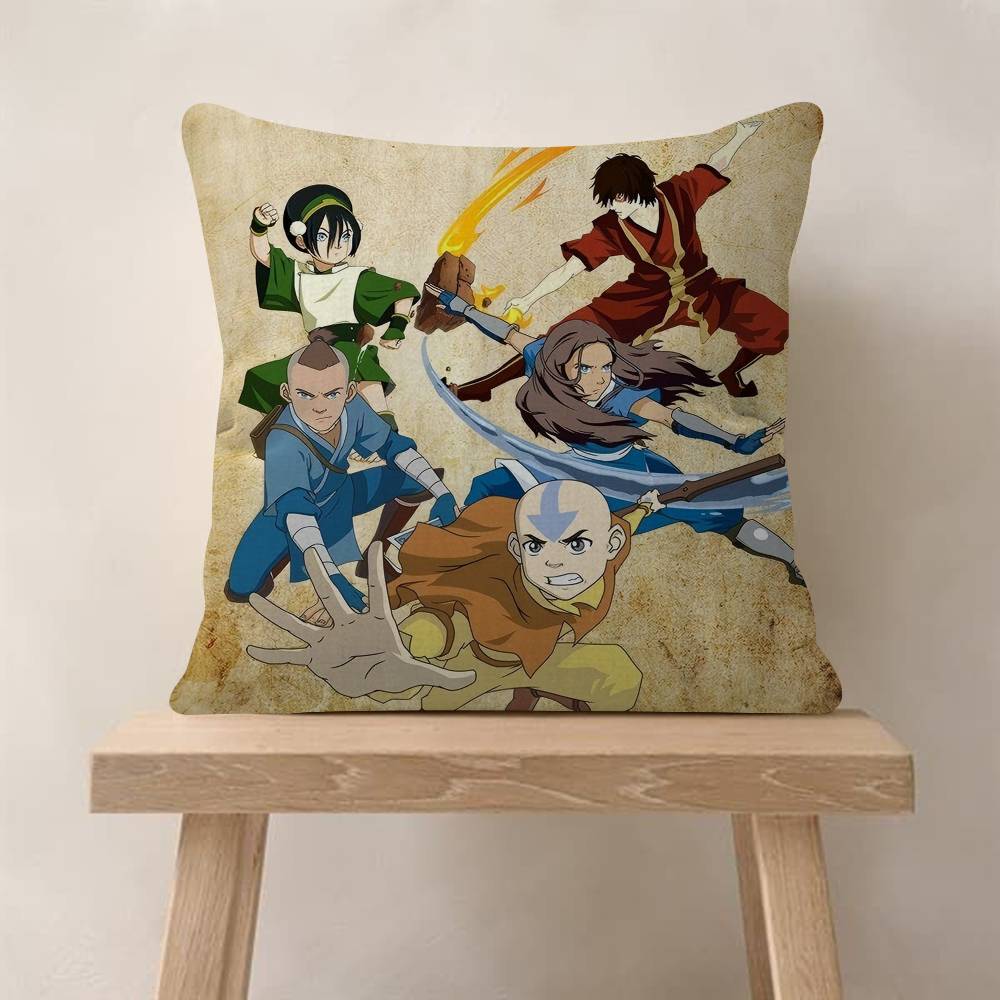 AvatarDe Legende van Aang Gezocht Retro Kussen Cadeau Huis Kantoor Decoratie Slaapkamer Bank Auto Kussenhoes Hoes x