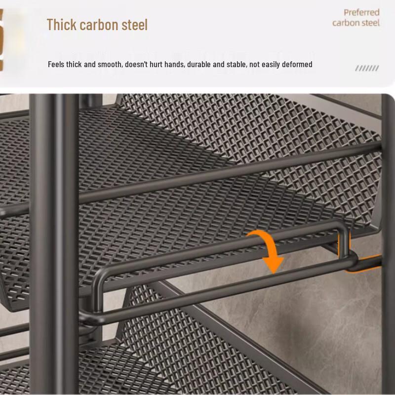 Movable Kitchen Storage Shelf with Baskets