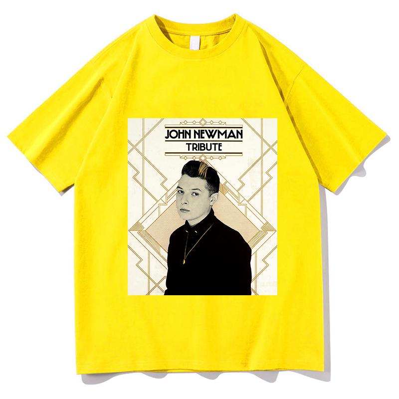 John NewUnisex Love Me Again Tour 2026 T-Shirt Sommer Kurzarm Rundhals Unisexs T-Shirt Streetwear Hip Hop Sänger Grafik Y2K Shirt