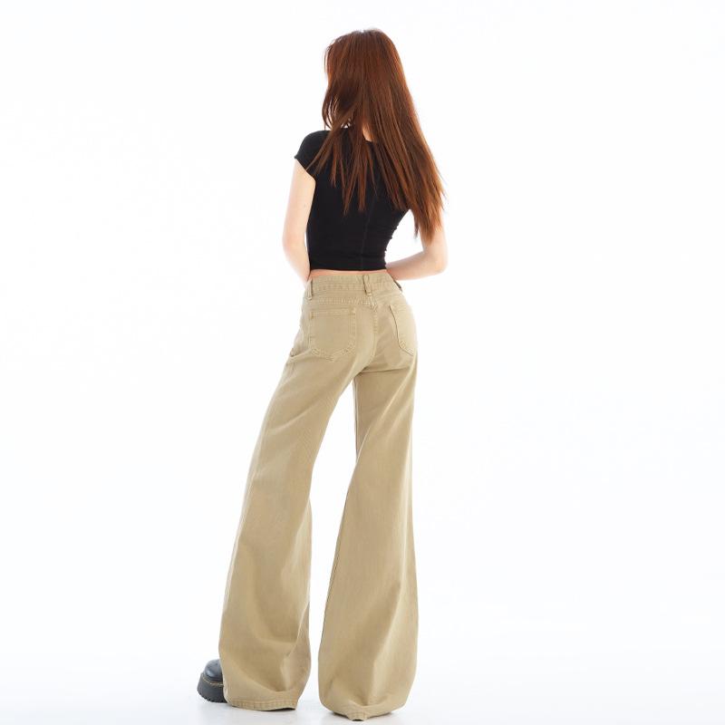 

Jeans Women s Spring Does Not Stick To The Legs, Flared Pants Women s Micro-pull Pants Children Look Thin, Loose and Non-elastic XL