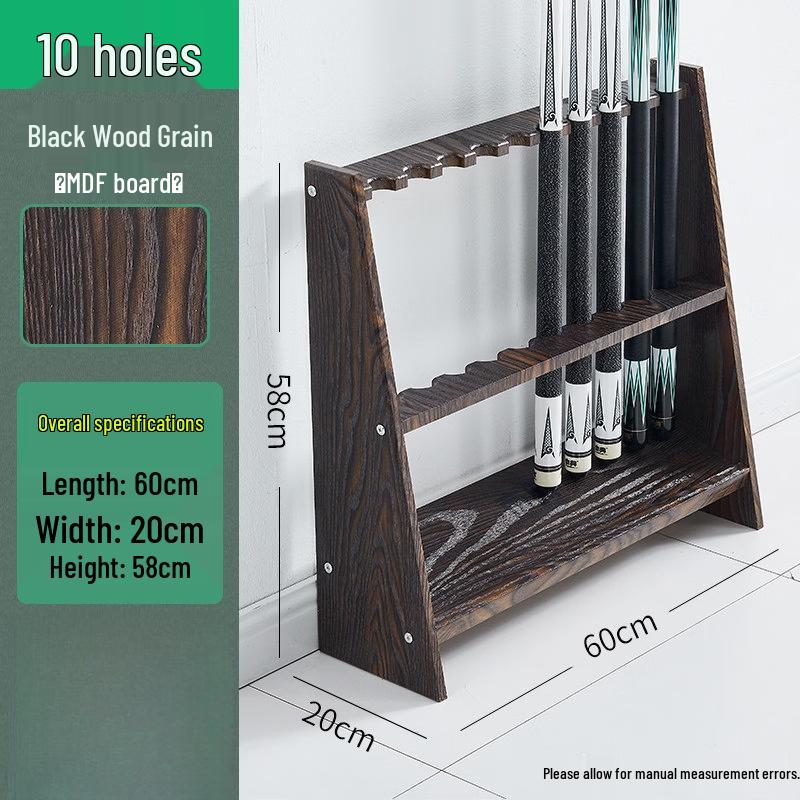 Vertical 10-Cue Billiard Rack