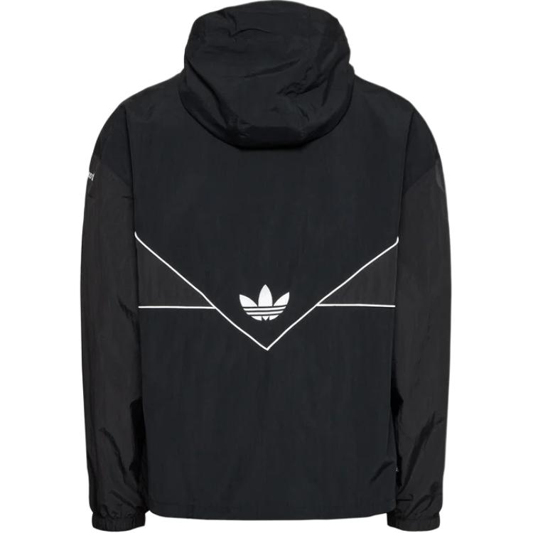 Adidas Originals Trefoil Logo Print Lässige Sportjacke Herren Oberbekleidung Schwarz HR3322