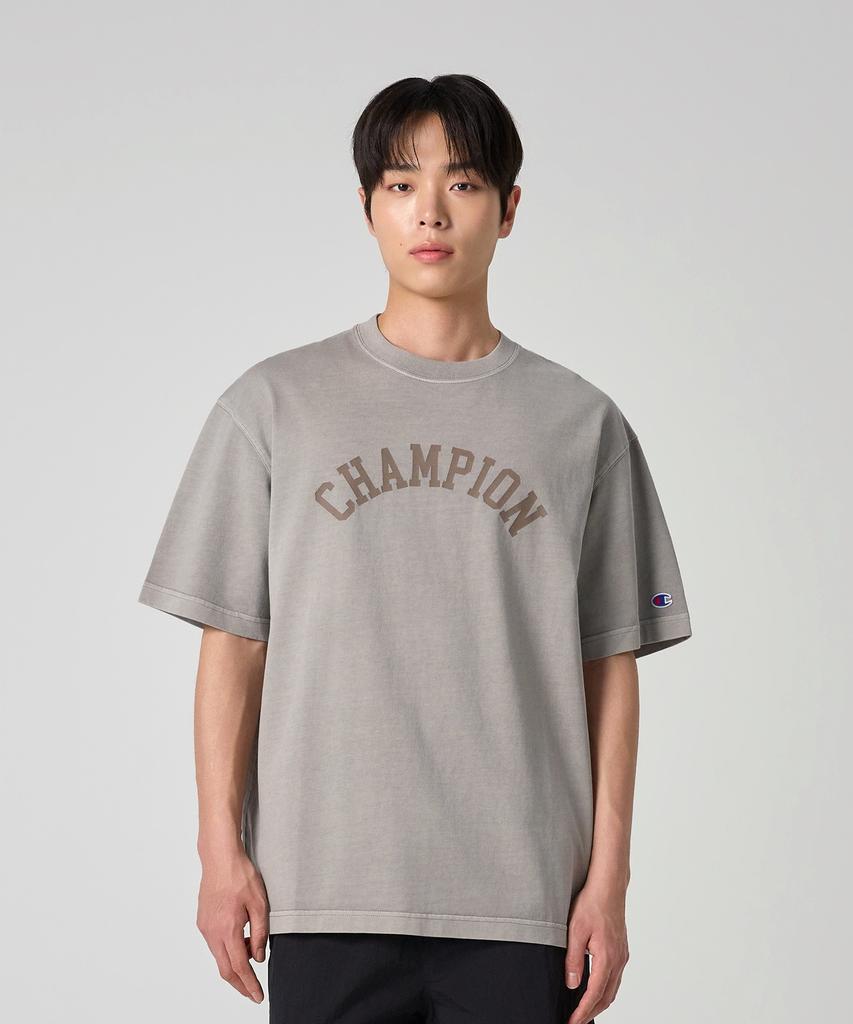 CHAMPION Arch Logo Garment-Dyed T-Shirt 3 Colors