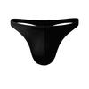Men's Low-Waist Pure Color U-Convex Elastic Tight Sexy T-Panties Ice Silk Slippery Butt-Revealing Thong Breathable T-Pants