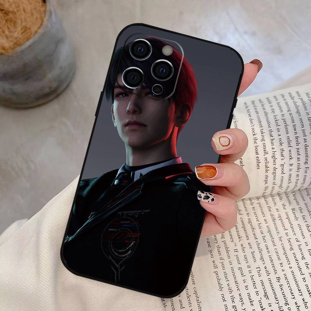 Love D-Deepspac Caleb Phone Case For iPhone 17,16,15,14,13,12,11 Plus,Pro Max,XS,Soft Silicone Black Cover