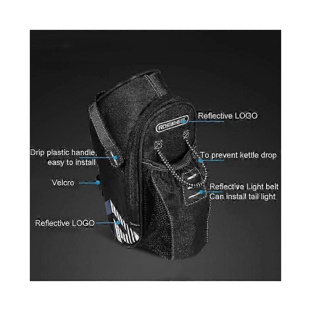 ROSWHEEL 1.8L Bike Saddle Bag with Taillight Hook - Waterproof Cycling Storage Bag for Bicycle Accessories