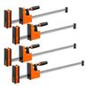 Bar Clamps for Woodworking, 4-Pack, 60.96 cm and 78.7 cm F Clamps, 500 kg Load Limit, Clamp/Spreader 2 Modes, Soft Rubber Pads, Ergonomic Handle,