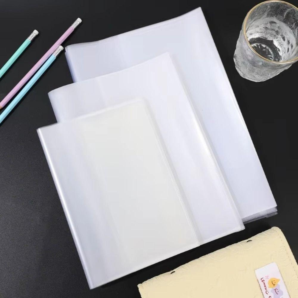 10PCS/Set Transparent Book Wrapper Cover A4/A5/16K Book Sleeve Textbook Skin  Students Use