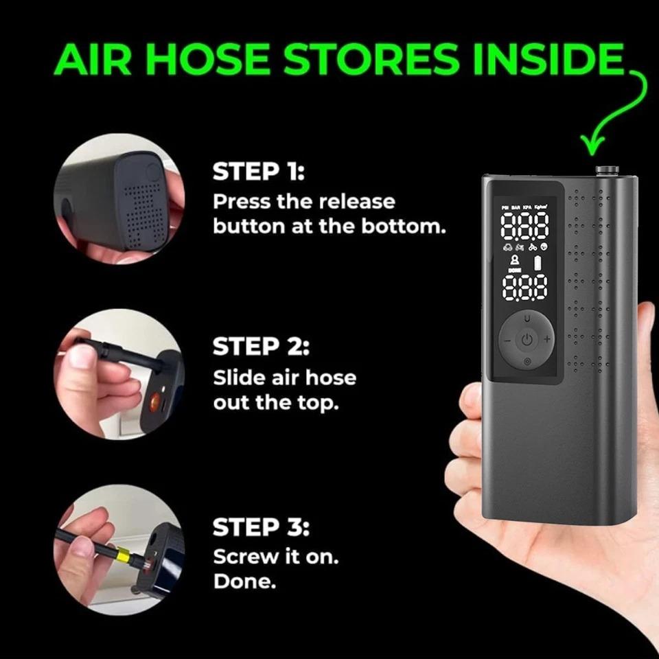 Car Air Pump Tire Inflator Portable Compressor Digital Cordless Car Tire Inflator for Motorcycle Bike Ball