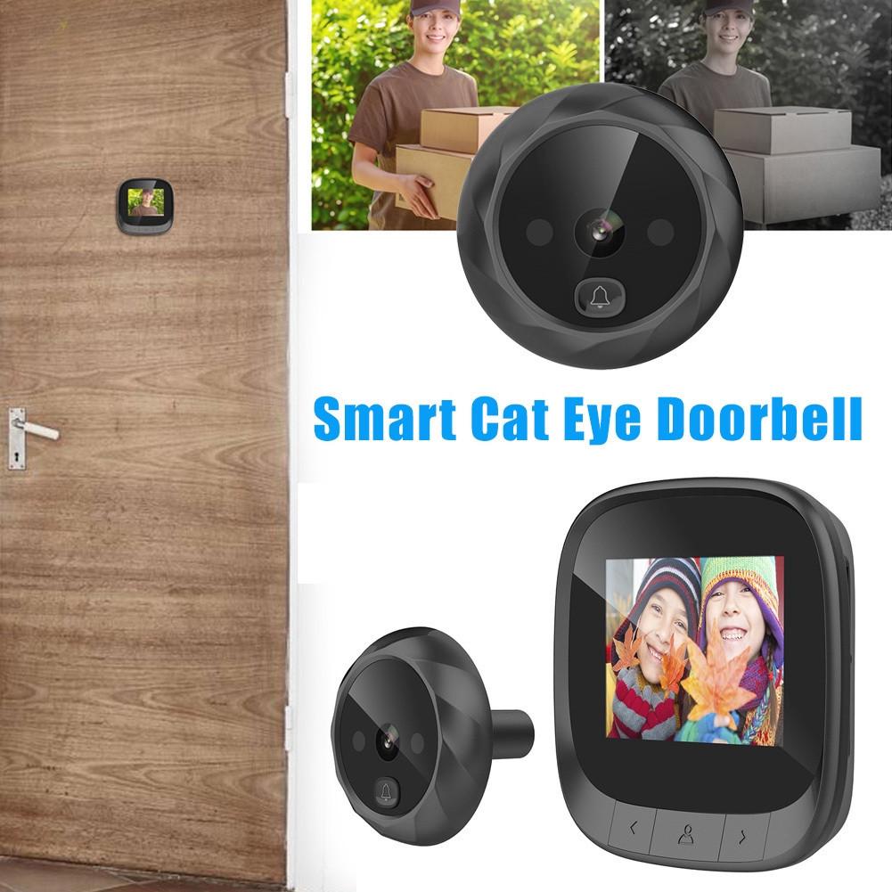 2.4 Inch LCD 90 Degree Outdoor Infrared Camera Door Viewer Smart Digital Cat Eye Doorbell Eye Electronic Peephole Doorbell