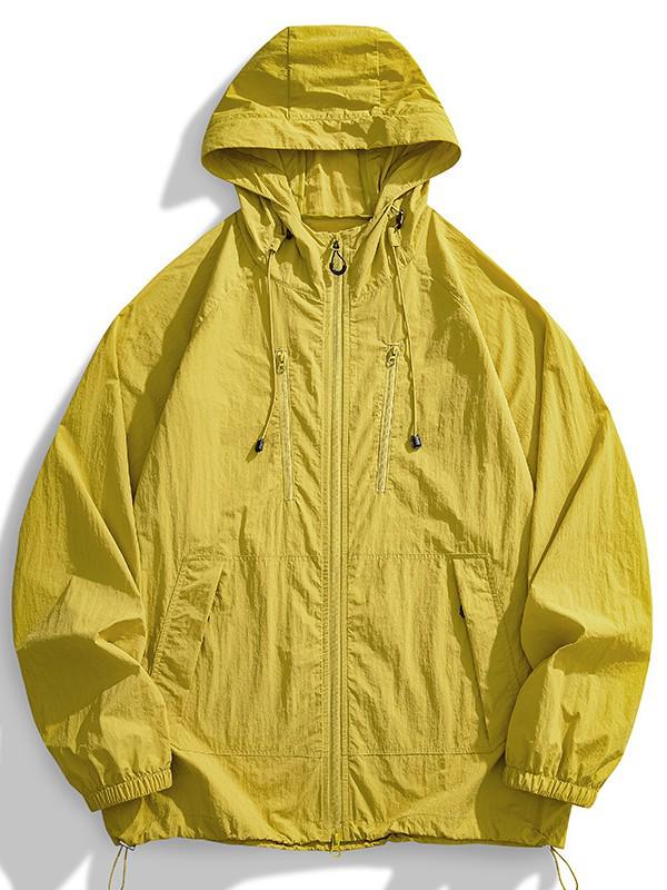 Unisex Ice Silk UV Protection Hooded Jacket - Breathable, Long Sleeve Summer Wear