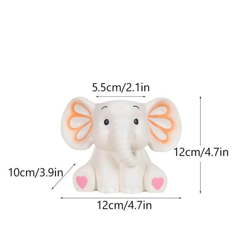 Creative and Cute Elephant Pen Holder Storage Ornament Cartoon Animal Office Desktop Decoration Resin Crafts Home Accessories