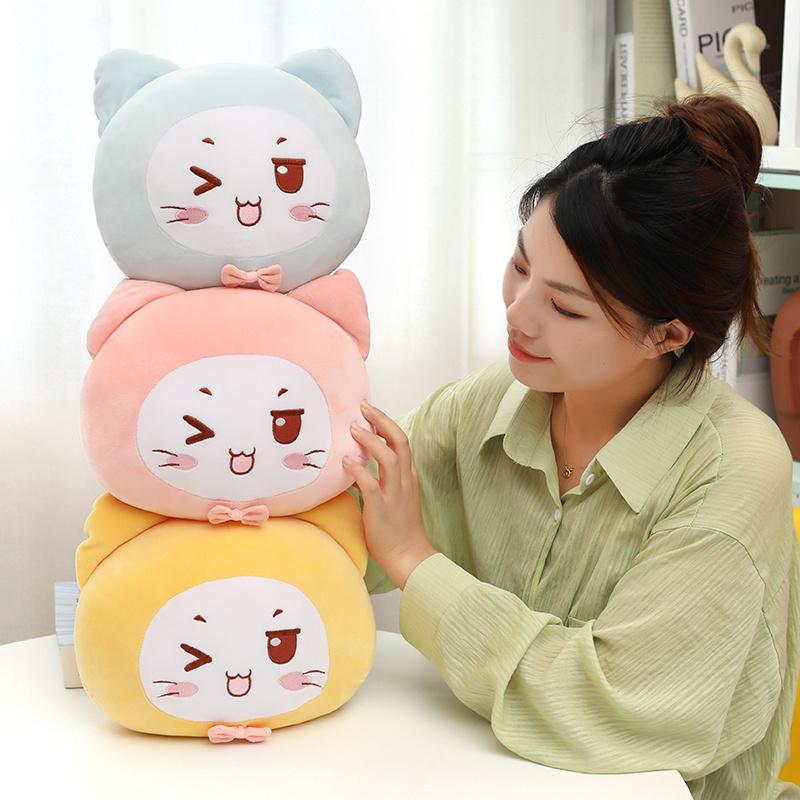 40cm Kawaii Star Cat Throw Pillow Cartoon Anime Detachable Star Cat Plush Toy Sofa Cushion Sleeping Pillow Home Decor Kid Gift