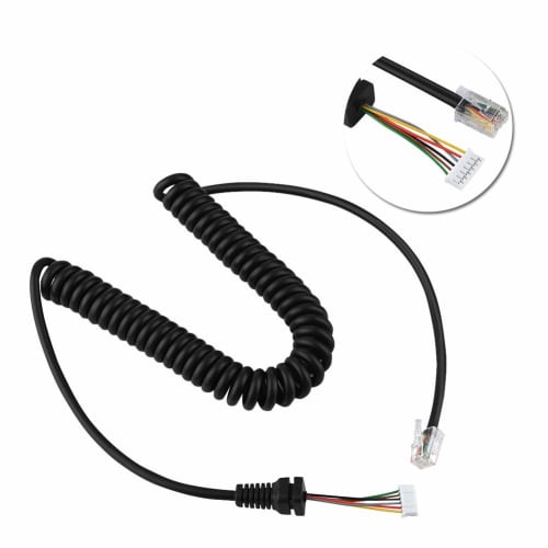 Microphone Cable, Portable Car Radio Handheld Microphone Line for YAESUMH-48A6J, MH-42B6J, FT-1500, FT-1500M, FT-7800, FT-8800, FT-8900, FT-7100M, FT-