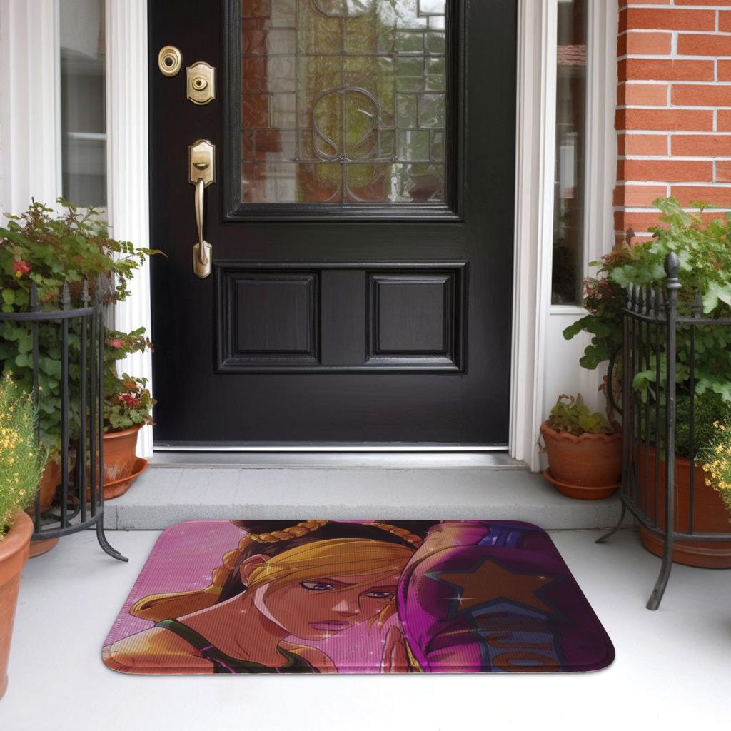 Custom JoJoes Anime Doormat Non-Slip Entrance Welcome Kitchen Bathroom Floor Door Mat Toilet Living Room Carpet Rug