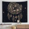 Bohemian Dream Catcher Tapestry Psychedelic Feathers Occult Decor Bedroom Hippie Wall Carpet Beach Towel Decoration for Home