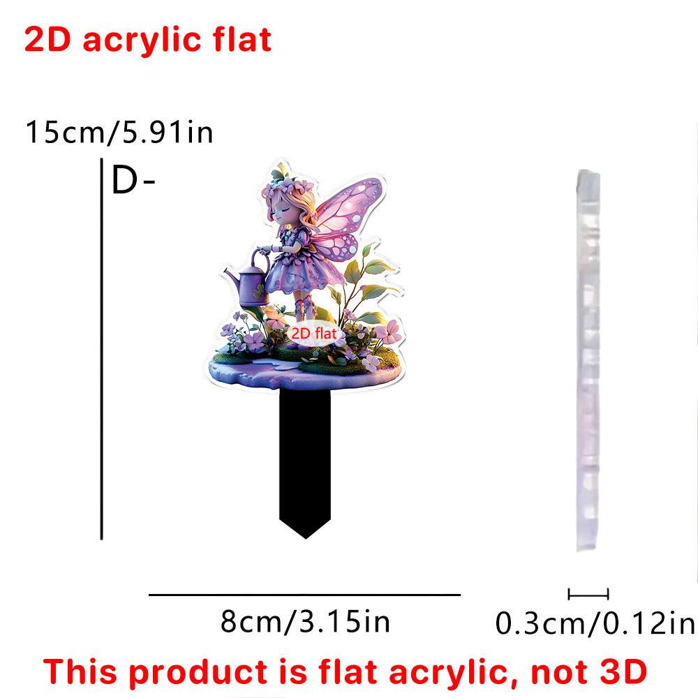 Fairy Spirit, Guardian Series, Purple Mushroom House, 2D, Acrylic, Outdoor Garden Decoration, Party and Festival, Atmosphere Decoration