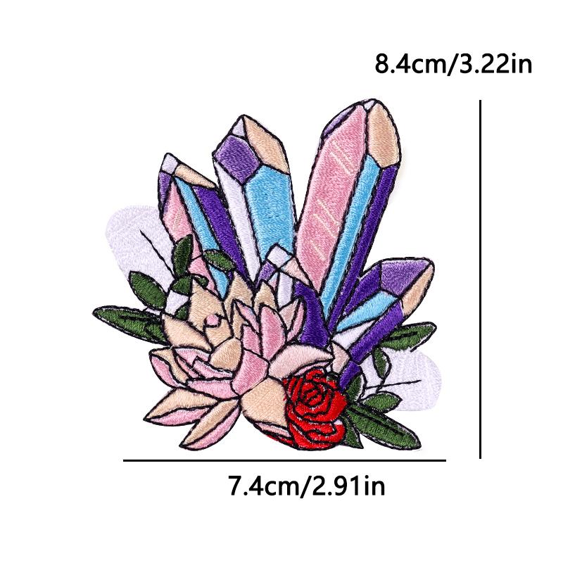 Japanese Cartoon Style Embroidery Patch Iron On Patches For Clothing Stickers Cherry Blossoms Fusible/Sewing Decorate Applique