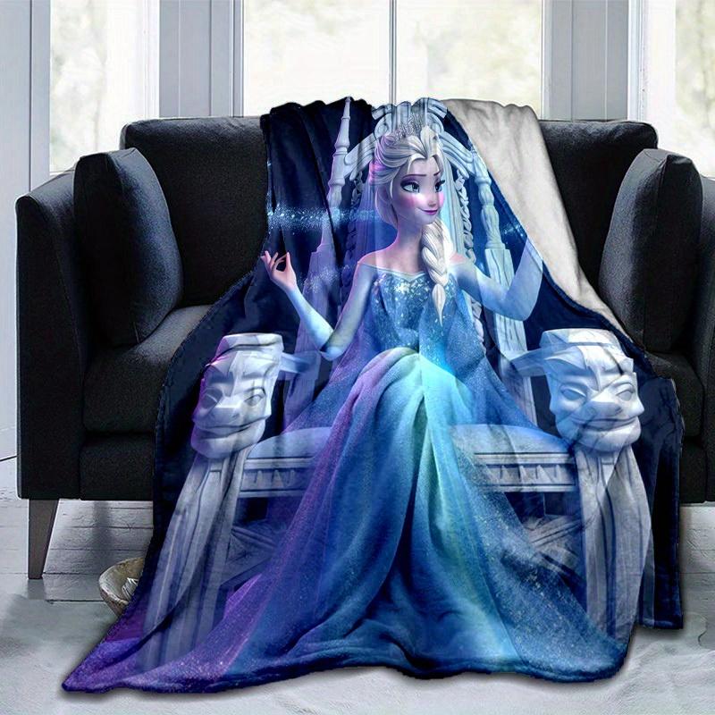1pc, Elsa Queen of Ice Crystal Magic Home Decorative Throw Blanket Perfect for Couch, Bed, Travel, Camping, Car, Beach, Office Nap Gift