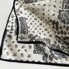 Commuter Style Silk Cotton Small Square Scarf  Small Silk Scarf for Women's Spring and Summer Scarf