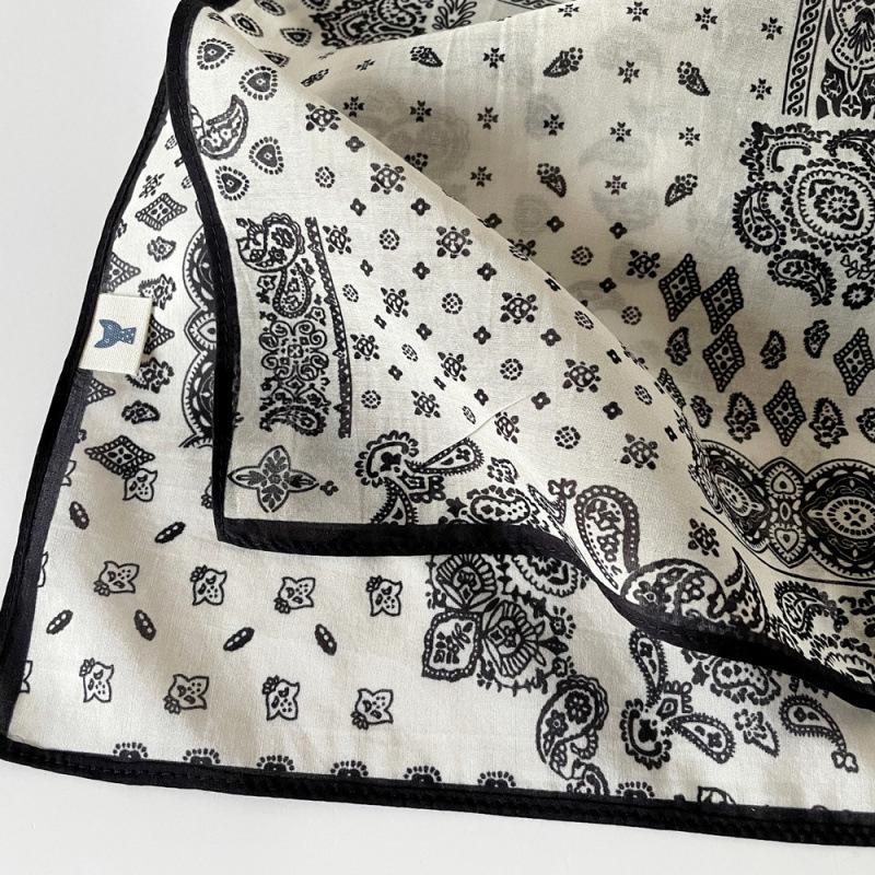 Commuter Style Silk Cotton Small Square Scarf  Small Silk Scarf for Women's Spring and Summer Scarf