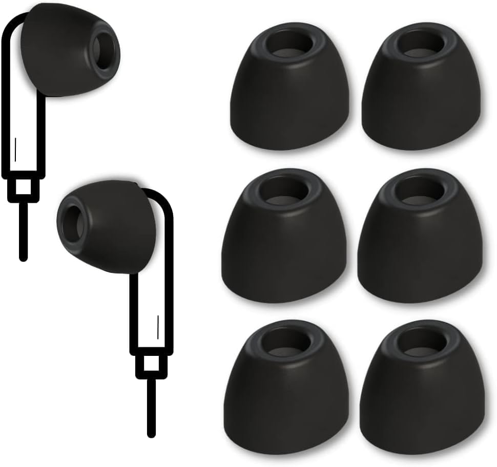 Comply 3 Pairs with Tech Defender Guards Comfortable and TOZ-100 (Oval) Earbuds, Medium, (Noise Reduction, Fit, Anti-Slip)