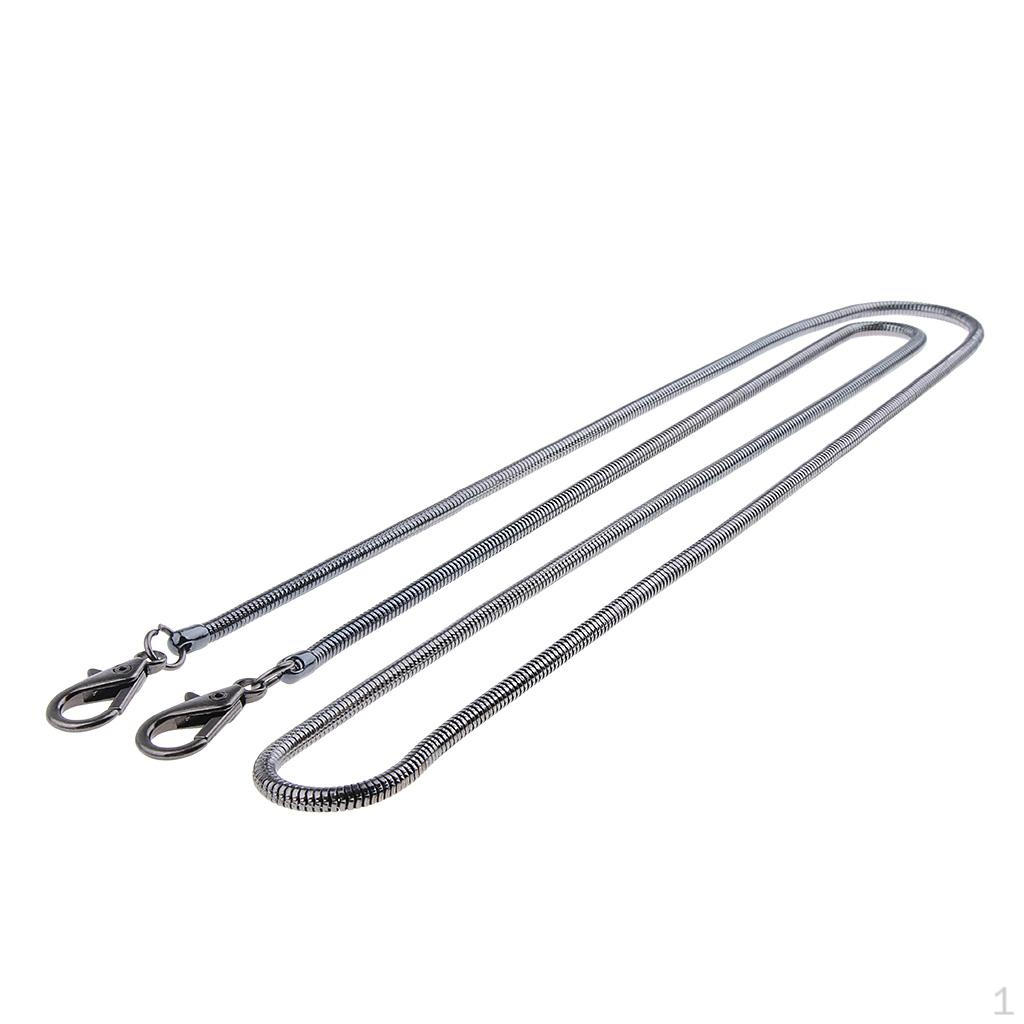 Металлический кошелек Змеиная цепочка Ремень Плечо Сумка через плечо Замены 120см Black B