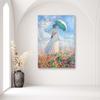 Canvas Print, Woman with Umbrella Turned To the Right - C. Monet Reproduction