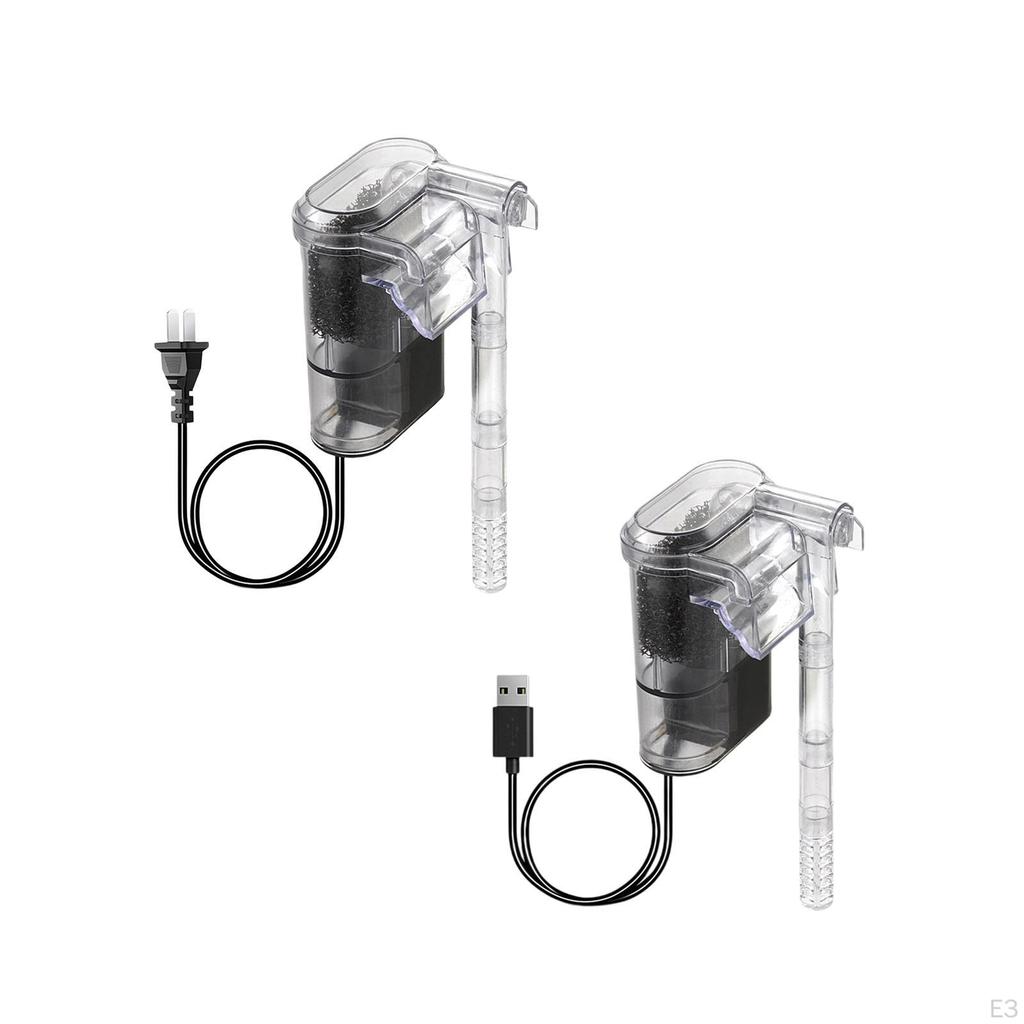 Aquarium Hang on Filter Power Waterfall for Freshwater Saltwater Tank plug
